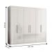 Roupeiro 6 Portas Casal Paris Branco