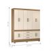 Roupeiro Casal 10 Portas com Espelho Berlim Amendola Off-White
