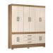 Roupeiro Casal 10 Portas com Espelho Berlim Amendola Off-White
