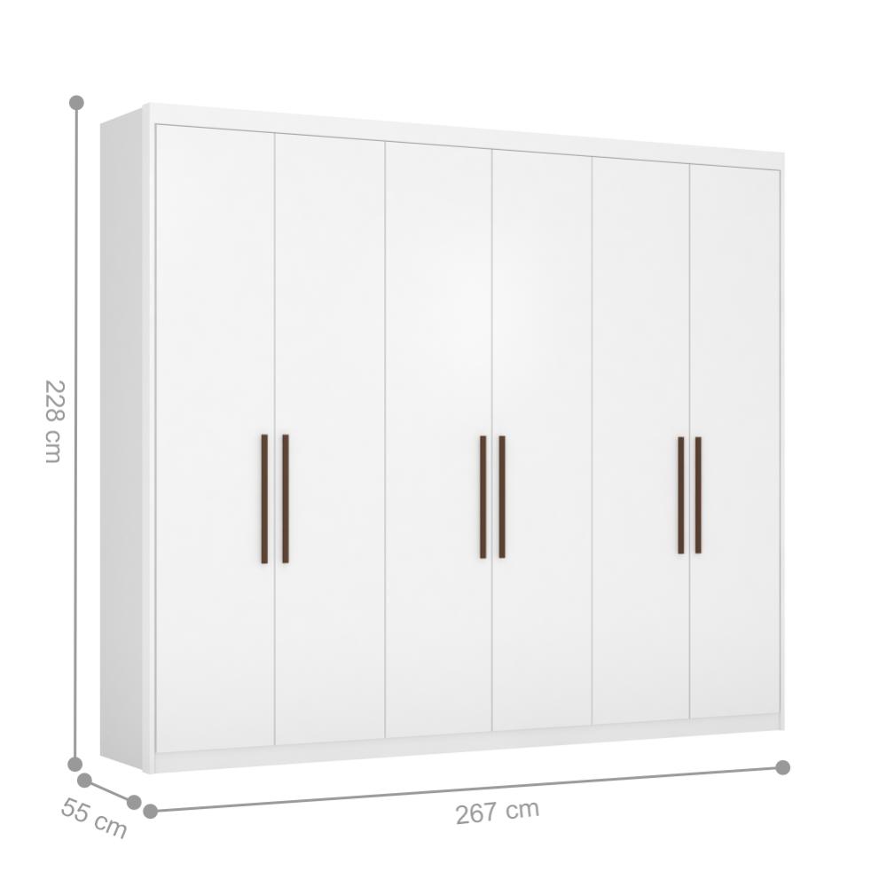 Roupeiro Casal 6 Portas Agatha Branco