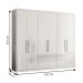 Roupeiro Casal 6 Portas Houston Branco