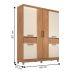 Roupeiro Casal 6 Portas Picasso Amêndola Off White