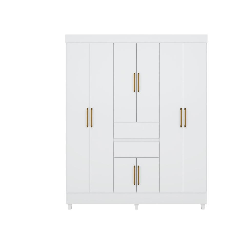 Roupeiro Casal 8 Portas Jena Branco