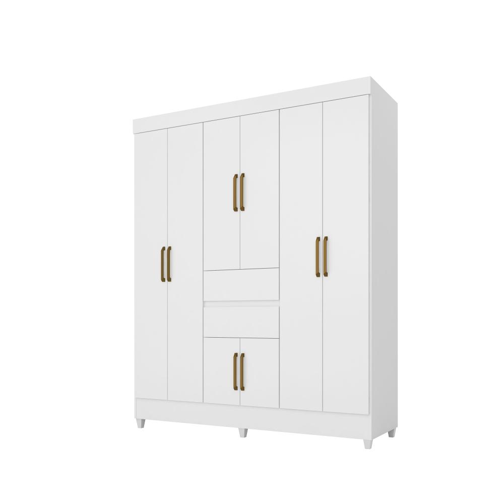 Roupeiro Casal 8 Portas Jena Branco