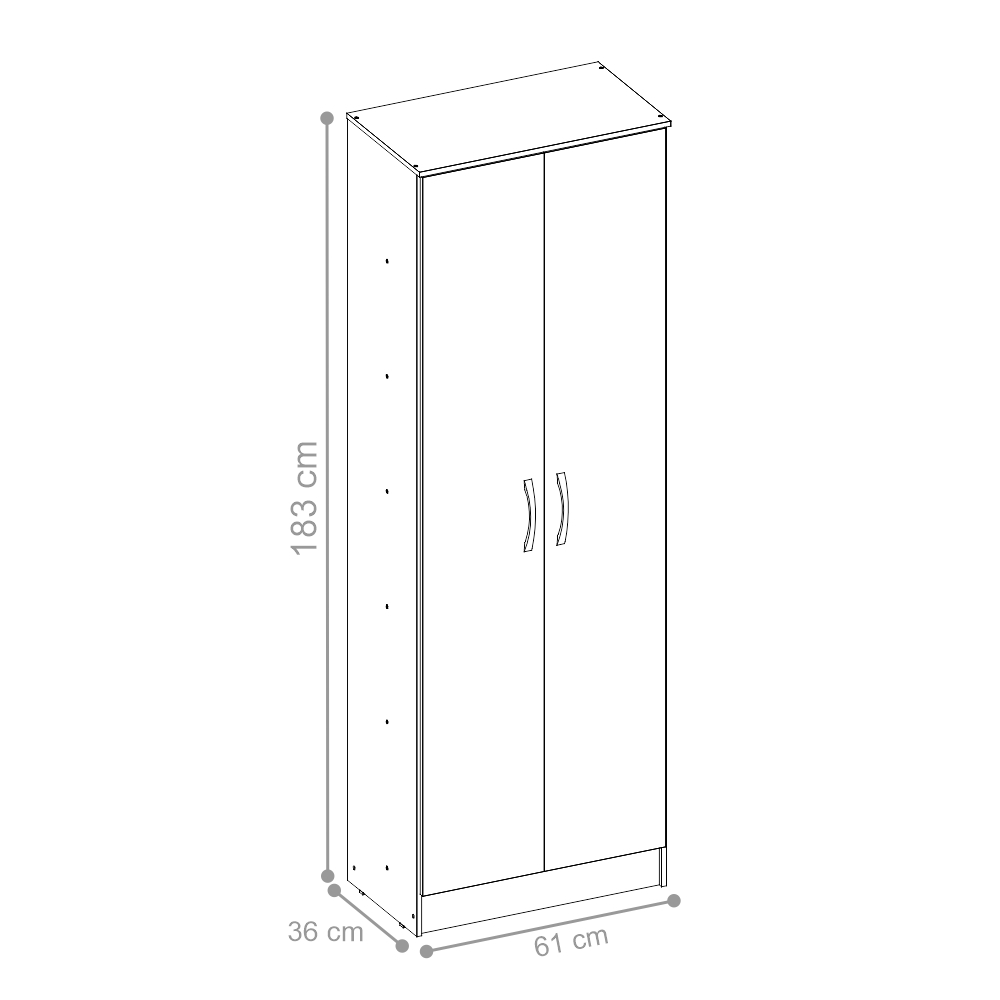 Sapateira 2 Portas Dickson Branco