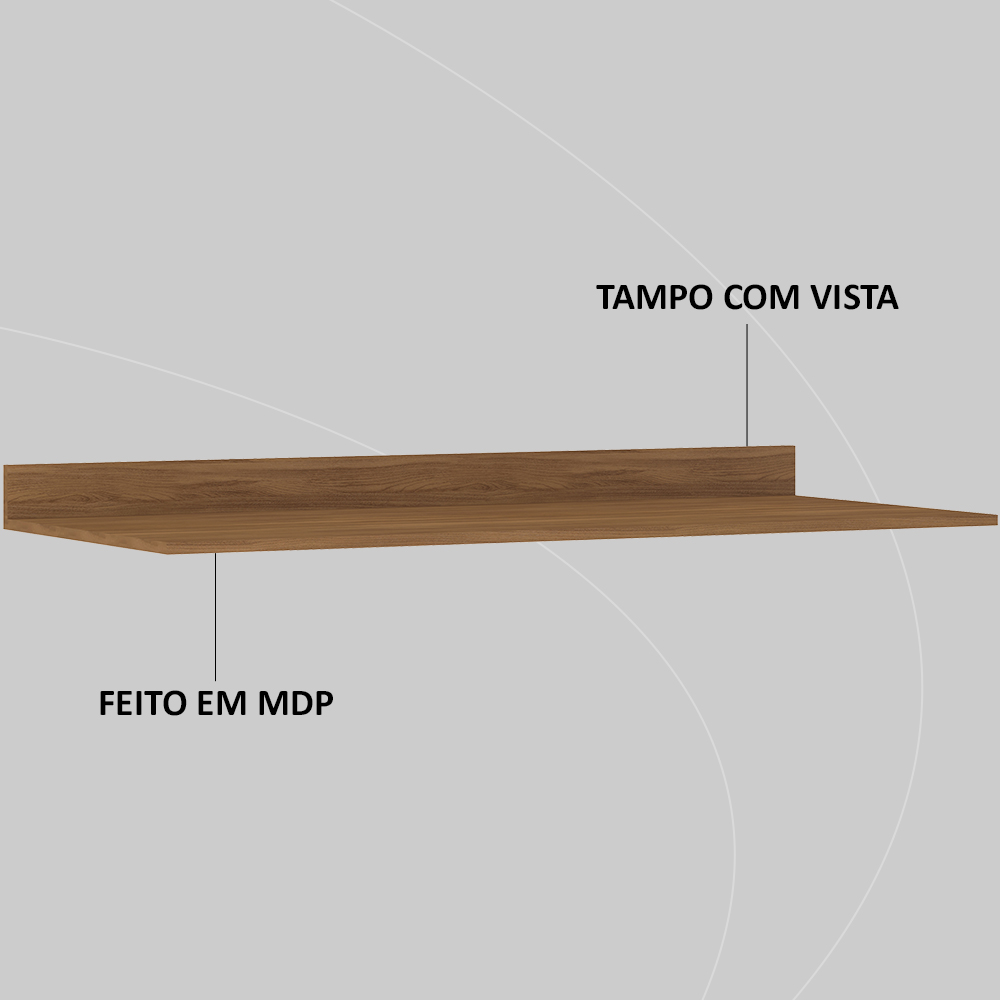 Tampo Para Balcao 120 cm Com Vista 92000 Amendola Touch Demobile