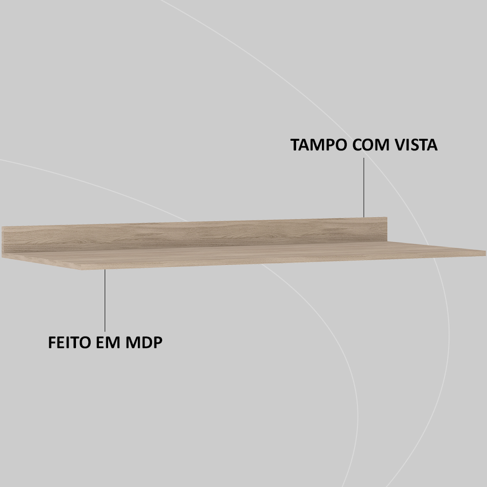 Tampo Para Balcao 120 cm Com Vista 92000 Avena Touch Demobile