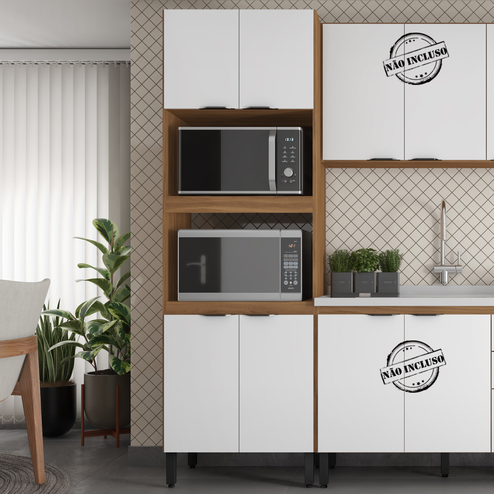 Torre Quente Para Forno E Microondas 70cm 94421 Amendola Branco Demobile