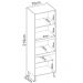 Torre Quente Para Forno E Microondas 70cm 94421 Amendola Branco Demobile