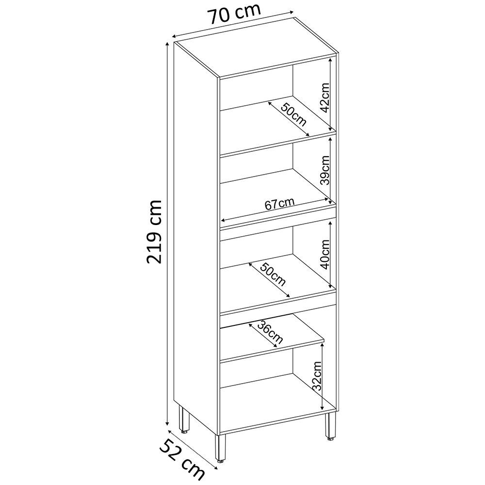Torre Quente Para Forno E Microondas 70cm 94421 Amendola Nude Prime Tx Demobile