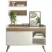Conjunto Aparador E Nichos De Parede Off White Cristal Ripado Madeira Dmad
