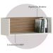 Conjunto Aparador E Nichos De Parede Off White Cristal Ripado Madeira Dmad