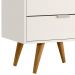 Kit 2 Mesas De Cabeceira 53 cm 2 Gavetas 14054 Off White Cristal Dmad