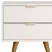 Kit 2 Mesas De Cabeceira 53 cm 2 Gavetas 14054 Off White Cristal Dmad