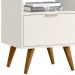 Kit 2 Mesas De Cabeceira Com 1 Gaveta 14050 Off White Cristal Dmad