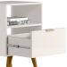 Kit 2 Mesas De Cabeceira Com 1 Gaveta 14050 Off White Cristal Dmad
