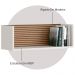 Kit 2 Nichos De Parede 60 cm 14064 Off White Cristal Ripado Madeira Dmad