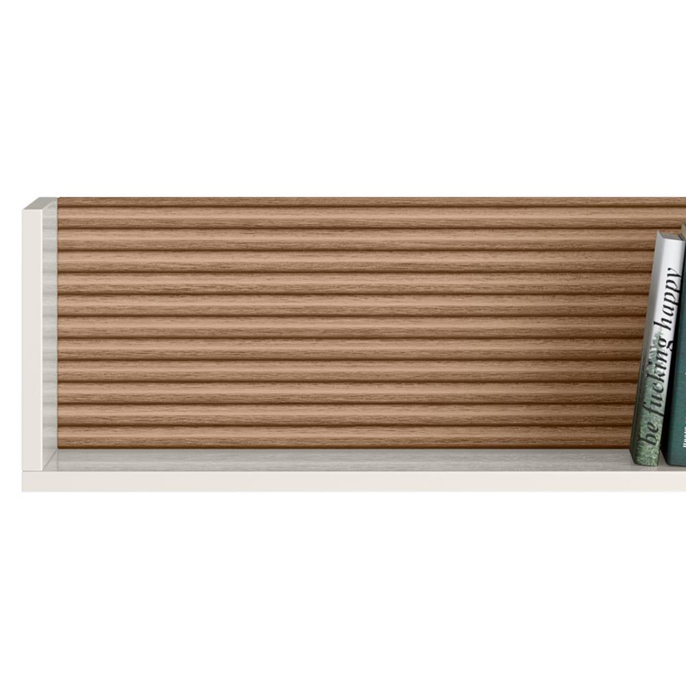 Kit 2 Nichos De Parede 60 cm 14064 Off White Cristal Ripado Madeira Dmad