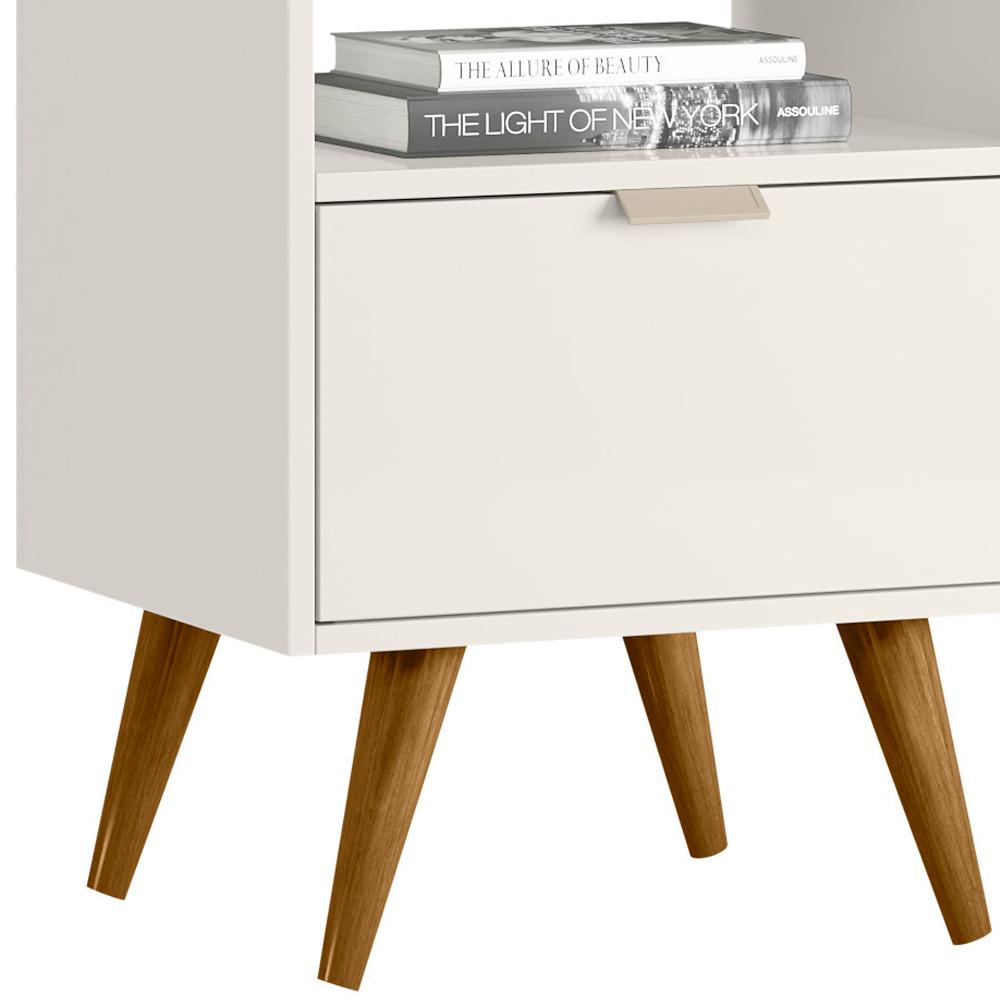 Mesa De Cabeceira Com 1 Gaveta 14050 Off White Cristal Dmad