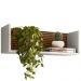 Nicho De Parede 60 cm 14064 Off White Cristal Ripado Madeira Dmad