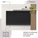 Painel Para TV 40 Pol 120 cm 13936 Off White Madeira Dmad