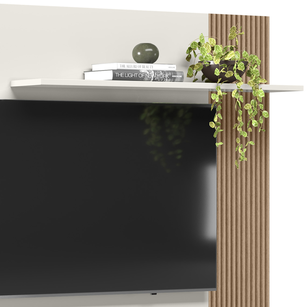 Painel Para TV 40 Pol 120 cm 13936 Off White Madeira Dmad