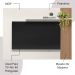 Painel Para TV 40 Polegadas 13936 Off White Cristal Ripado Madeira Dmad