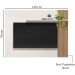 Painel Para TV 40 Polegadas 13936 Off White Cristal Ripado Madeira Dmad