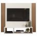 Painel Para TV 40 Polegadas 13949 Off White Cristal Ripado Madeira Dmad