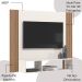 Painel Para TV 40 Polegadas 13949 Off White Cristal Ripado Madeira Dmad