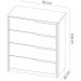 Comoda 04 Gavetas Corrediças Telescopicas Atria Amendola Touch Off White Demartez