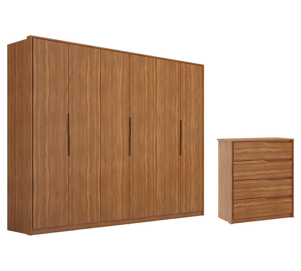 Conjunto Guarda Roupa Atrice E Comoda Atria Amendola Demartez