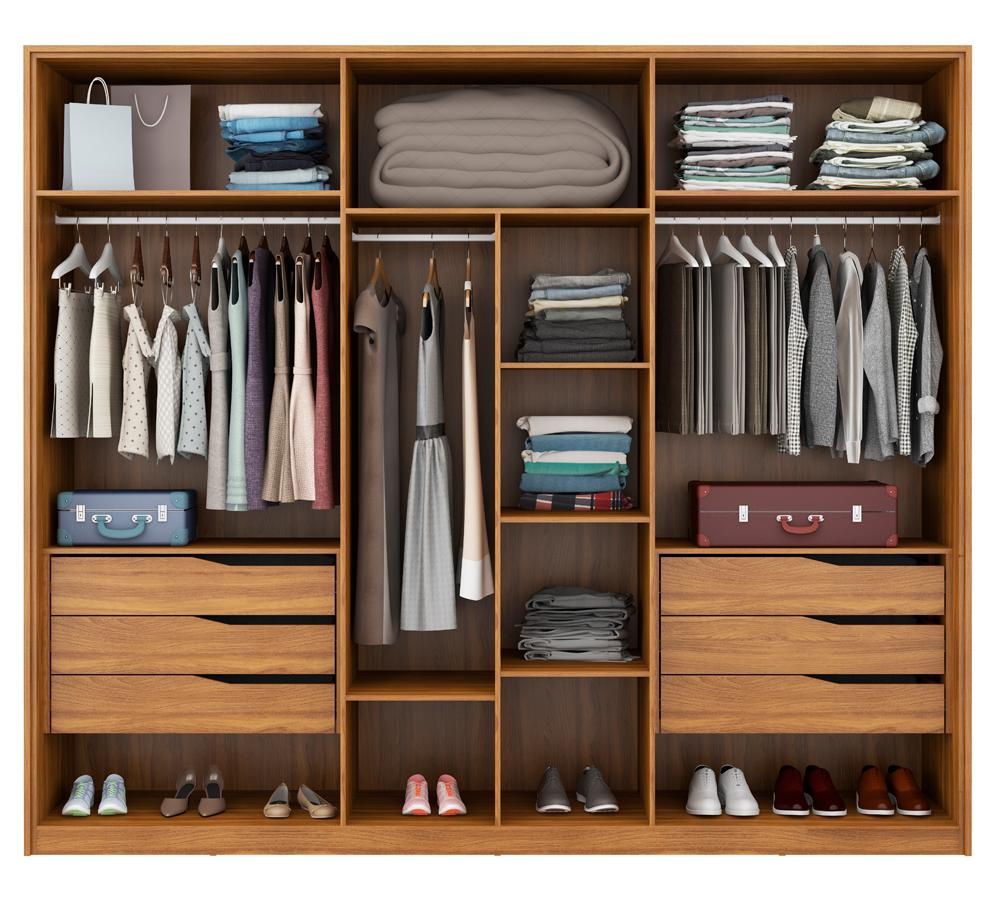 Conjunto Guarda Roupa Atrice E Comoda Atria Amendola Demartez