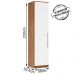 Guarda Roupa 1 Porta 71130K Amendola Branco Demartez