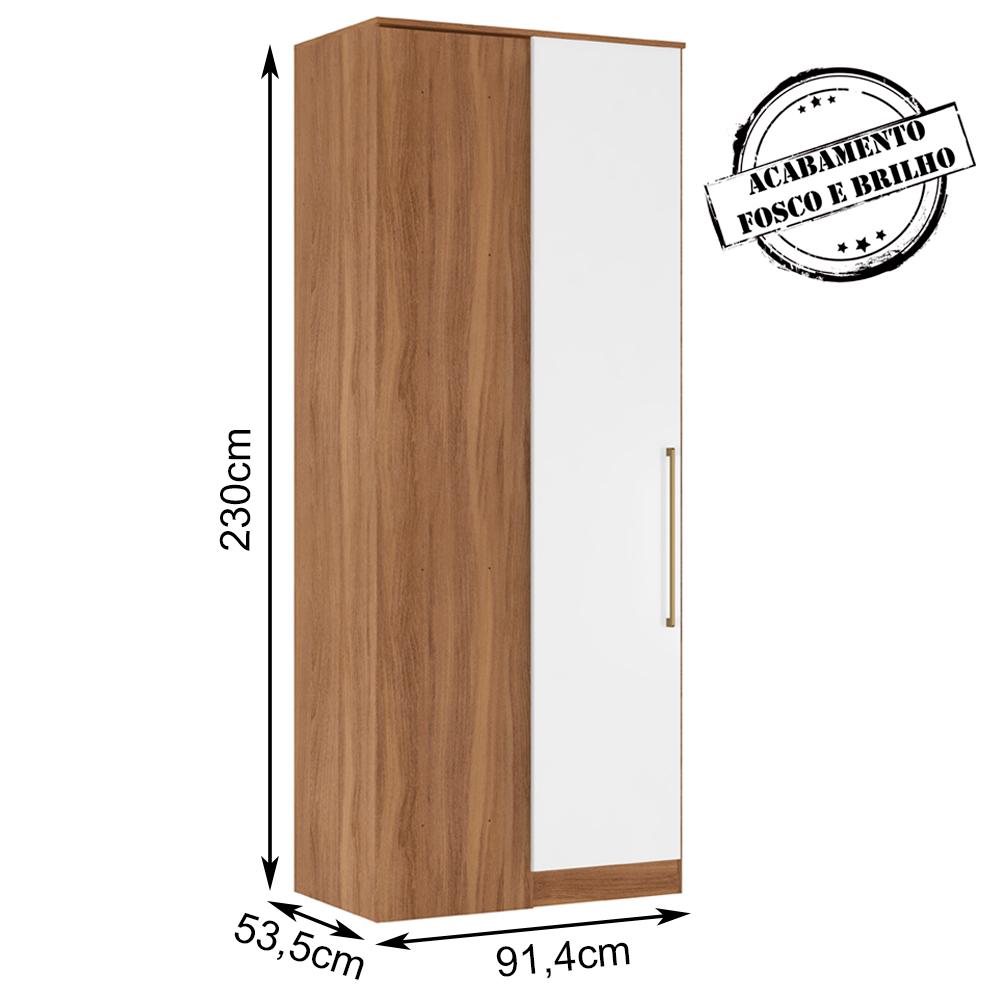 Guarda Roupa Canto Reto 71150K Amendola Branco Demartez