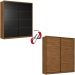 Guarda Roupa Casal 2 Portas De Correr Belga Nogueira Preto Flex Demartez