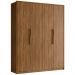 Guarda Roupa Casal 4 Portas Atore Nogueira Touch Demartez