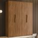 Guarda Roupa Casal 4 Portas Atore Nogueira Touch Demartez