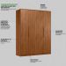 Guarda Roupa Casal 4 Portas Atore Nogueira Touch Demartez