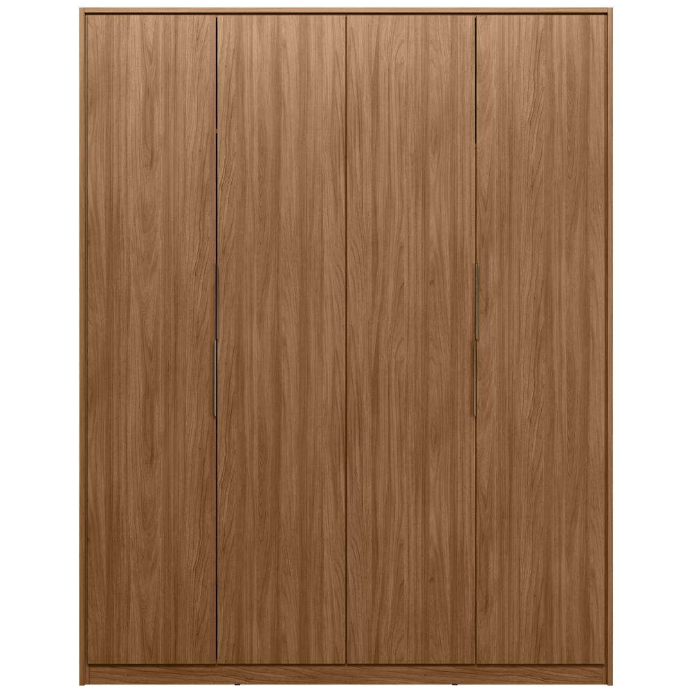 Guarda Roupa Casal 4 Portas Atore Nogueira Touch Demartez