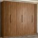 Guarda Roupa Casal 6 PT 6 GAV D66210K Nogueira Touch Demartez