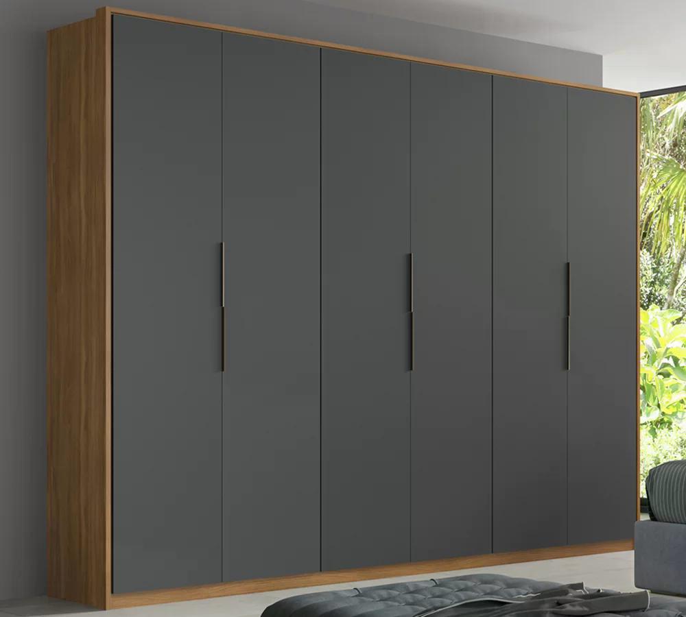 Guarda Roupa Casal 6 Portas Atrice Amendola Grafito Demartez