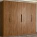 Guarda Roupa Casal 6 Portas Atrice Nogueira Touch Demartez