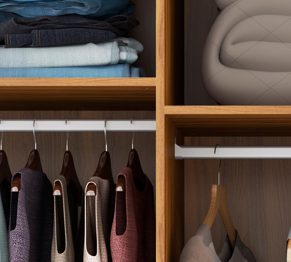Guarda Roupa Casal 6 Portas Com Pes Atrice Amendola Demartez