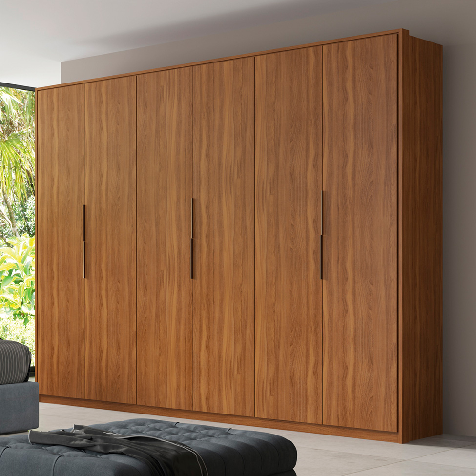 Guarda-Roupa Casal Atrice 6 Portas 6 Gavetas Amêndola