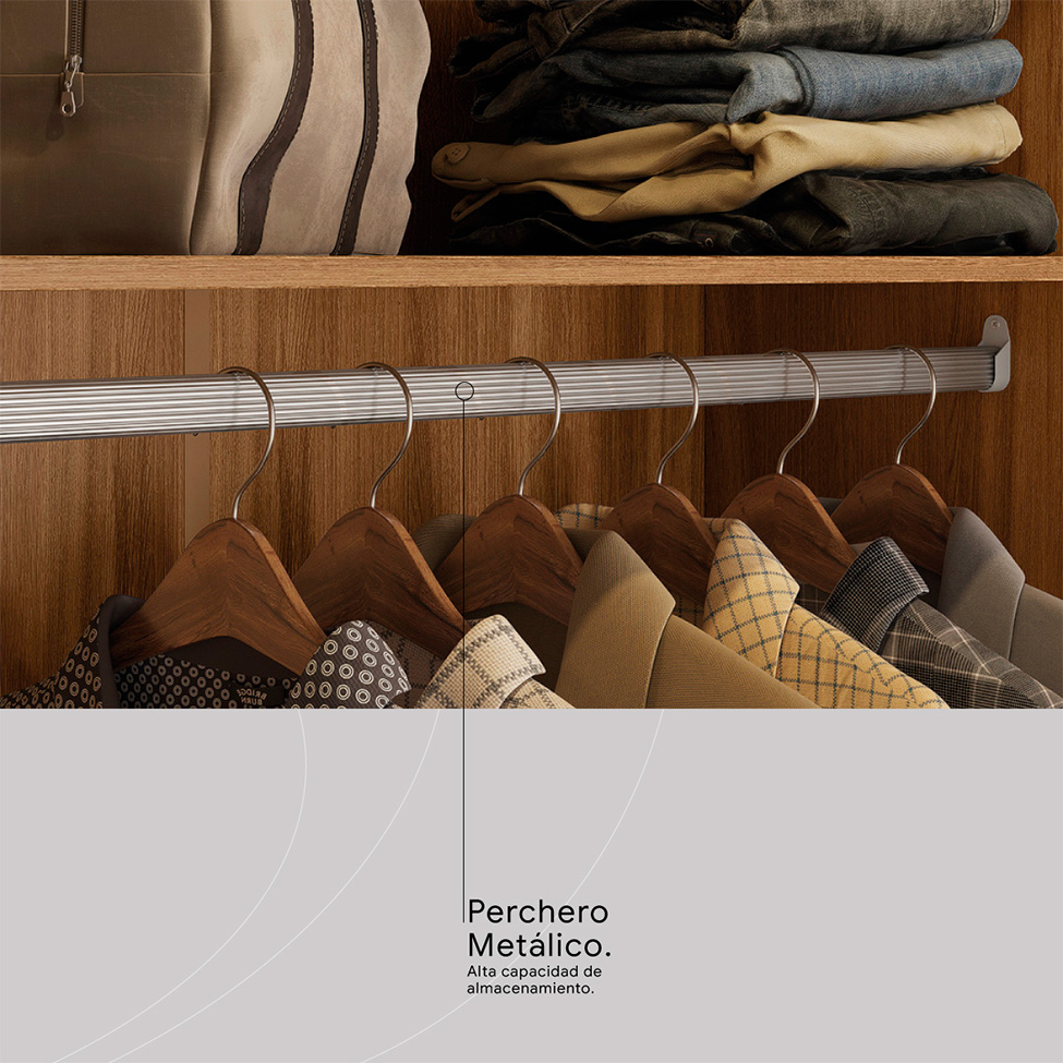 Guarda-Roupa Casal Atrice 6 Portas 6 Gavetas Amêndola