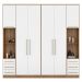 Guarda Roupa Modulado 4 Peças Composição 4 Amendola Branco Demartez