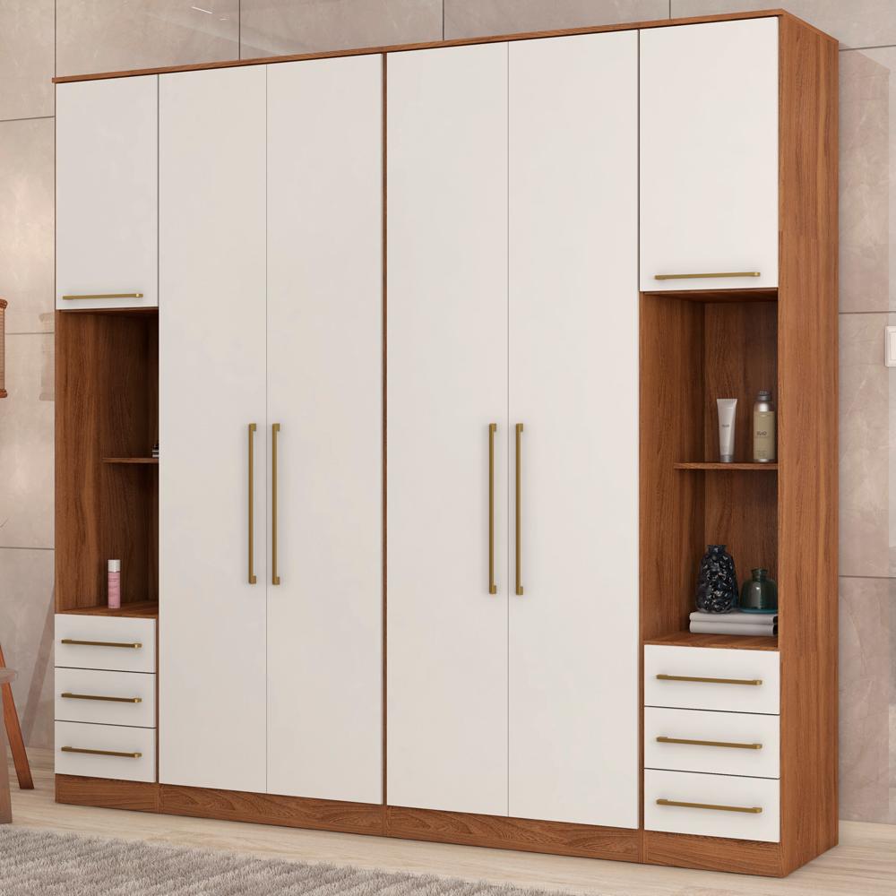 Guarda Roupa Modulado 4 Peças Composição 4 Amendola Branco Demartez