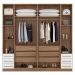 Guarda Roupa Modulado 4 Peças Composição 4 Amendola Branco Demartez