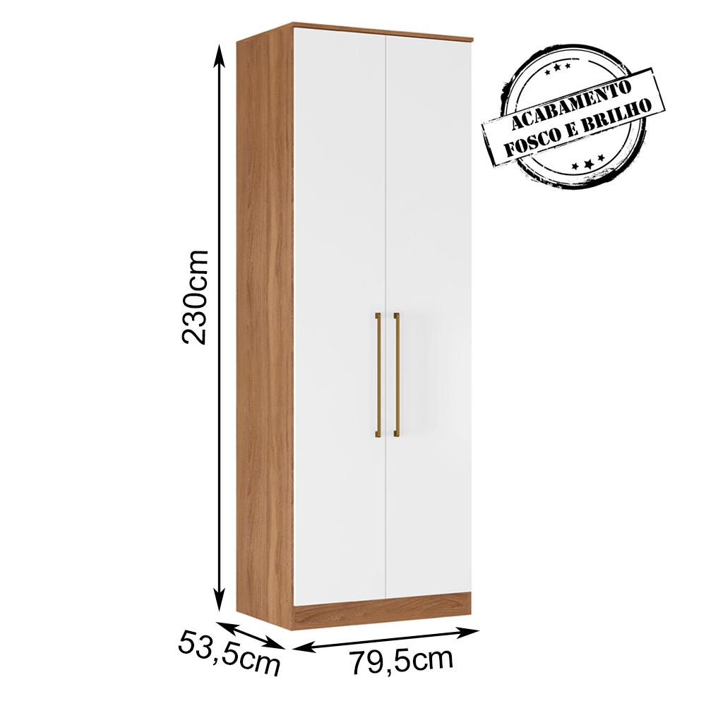 Guarda Roupa Modulado 4 Peças Composição 4 Amendola Branco Demartez